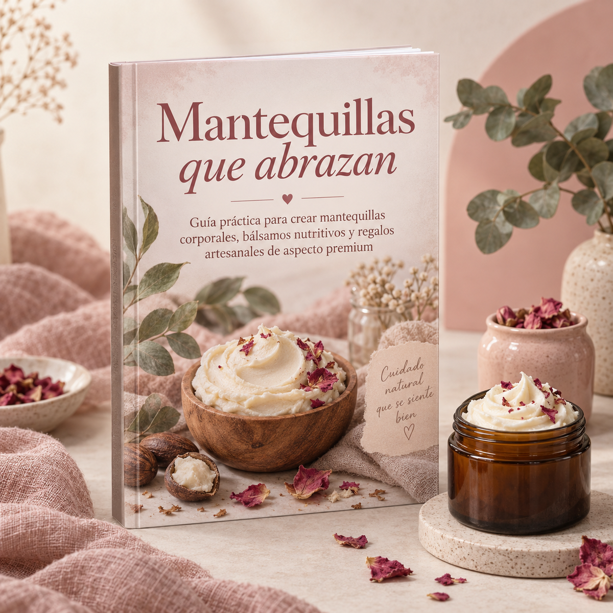 Mantequillas que Abrazan  - Guía práctica para crear mantequillas corporales, bálsamos nutritivos y regalos artesanales de aspecto premium